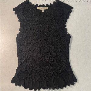 Women Ness Black Ruffled Women's Top small